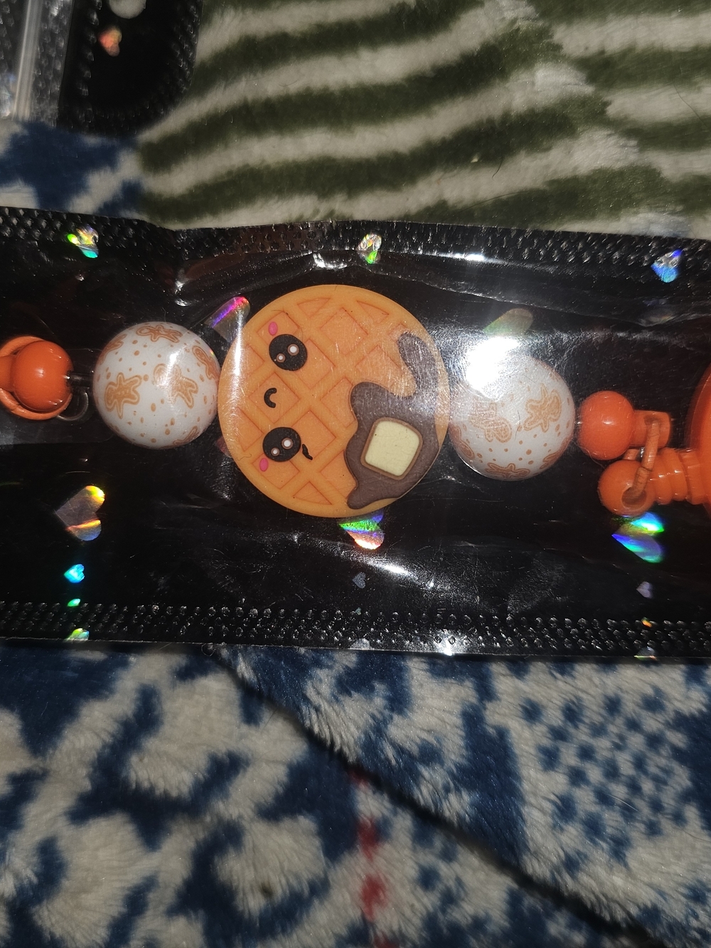 Waffles Keychain Id Badge